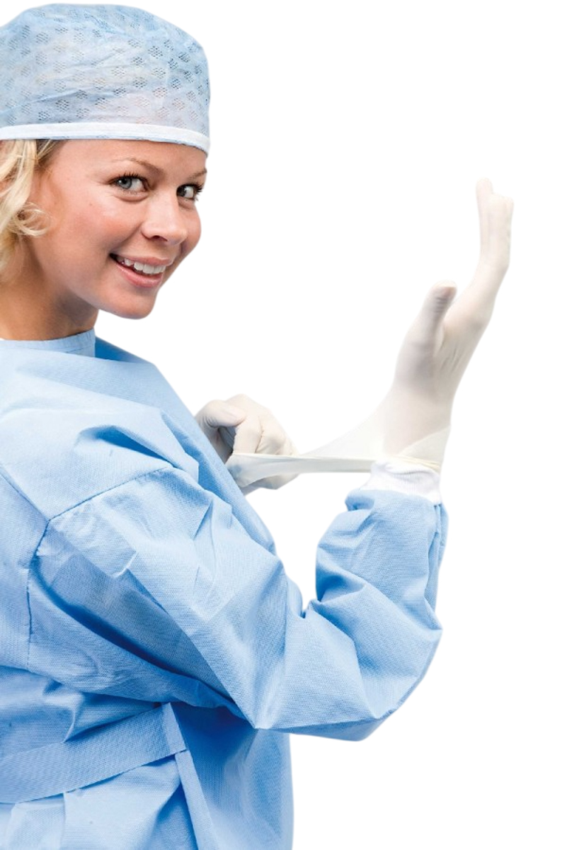 Paar sterile OP-Handschuhe ohne Puder