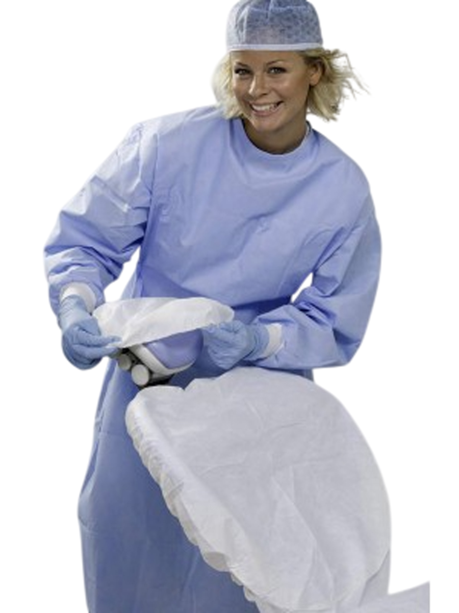 Runder, wasserdichter Kopfstützenbezug mit Gummizug, Ø 24 cm, weiss