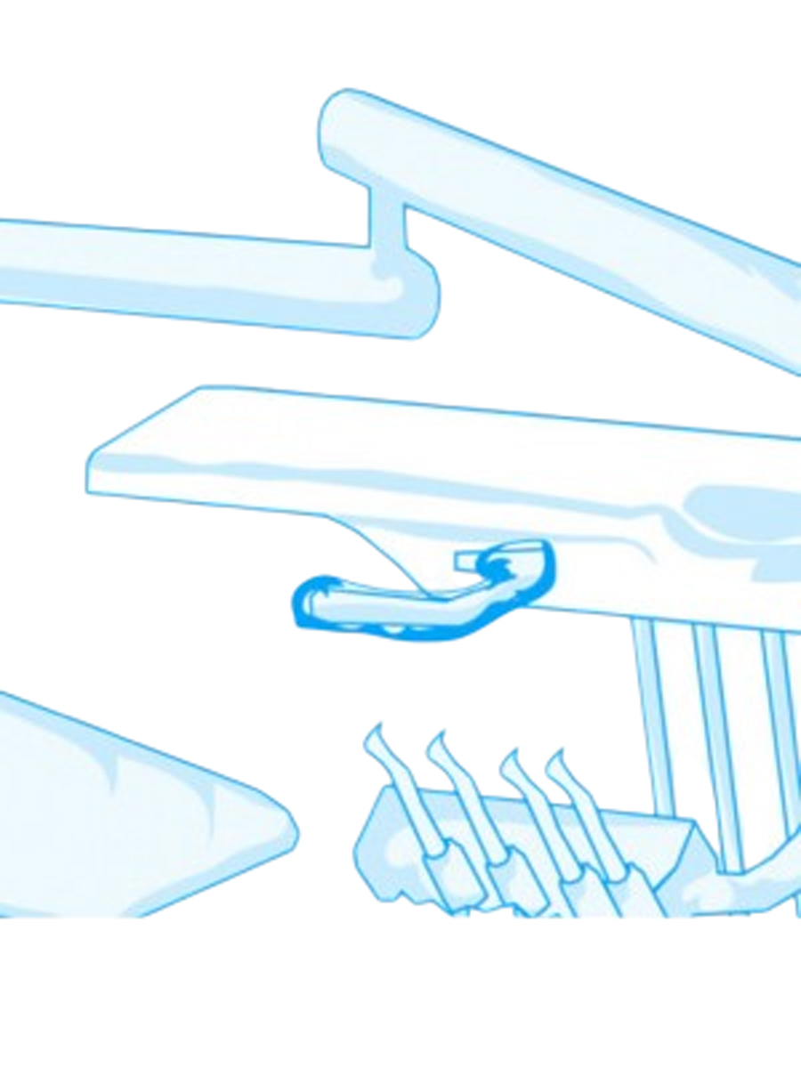 Schlauchförmige Griffabdeckung mit Gummiband für den Patientenstuhl, weiss