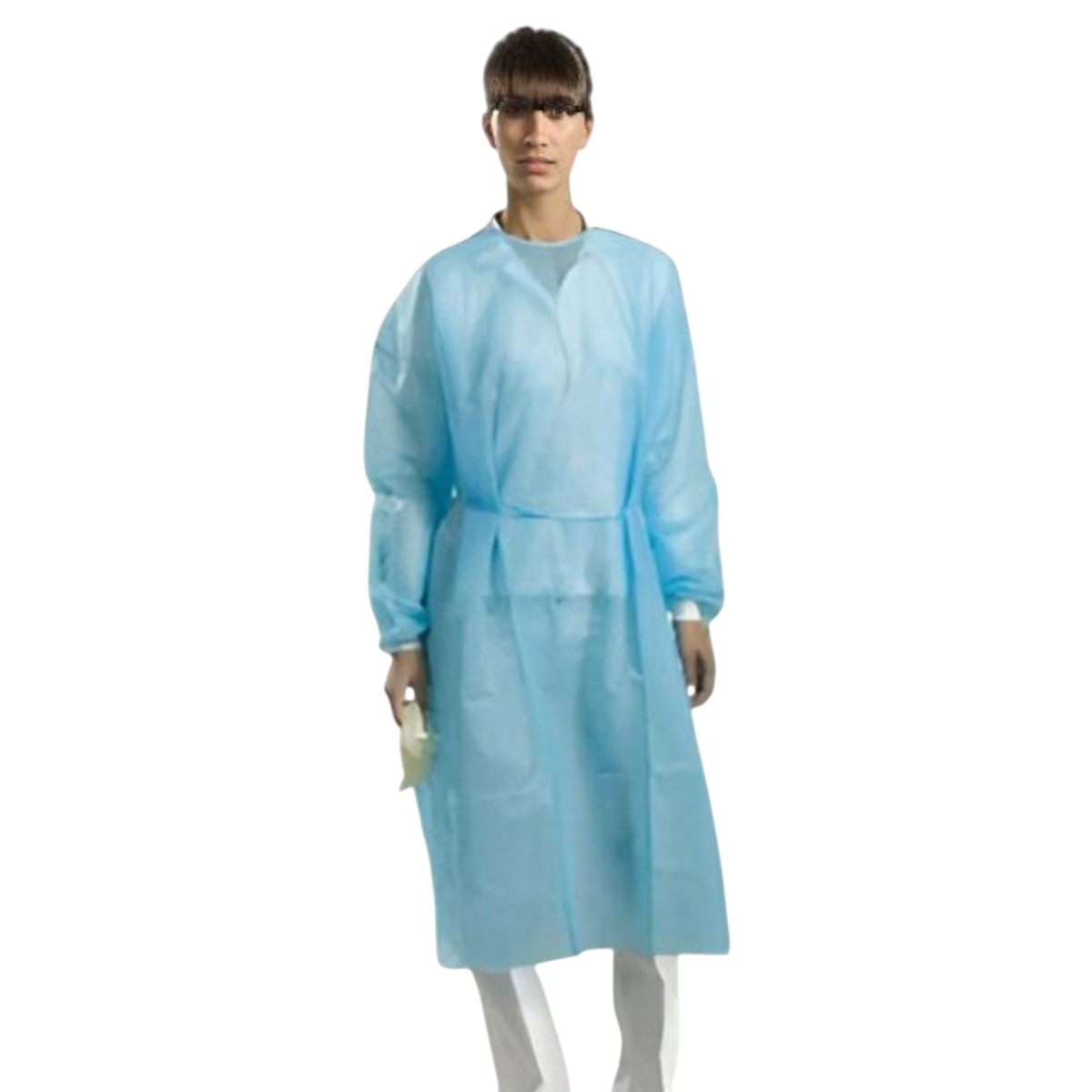 Kittel mit Armbündchen (Länge 120 cm), hellblau
