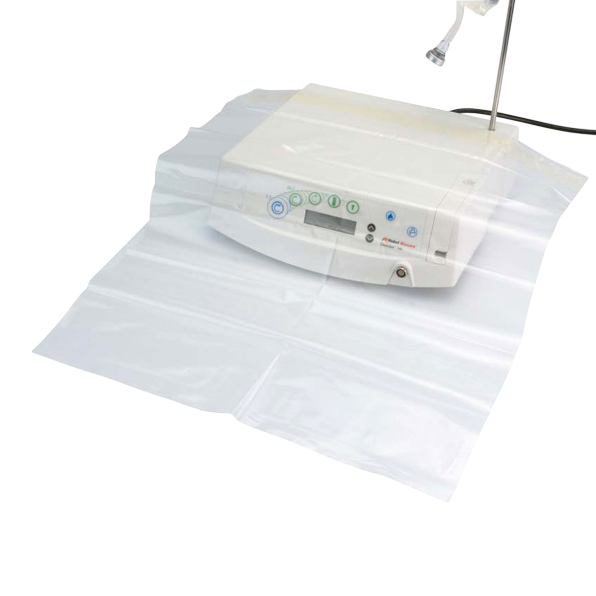 Transparentes OP-Abdecktuch 40x50 cm mit Klebestreifen für Physiodispenser oder Kontrolleinheit