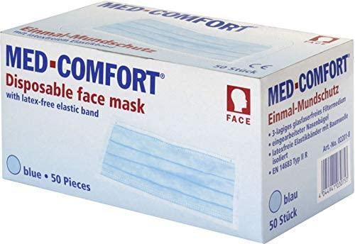 Med-Comfort Vlies-Mundschutz Blau Type II R