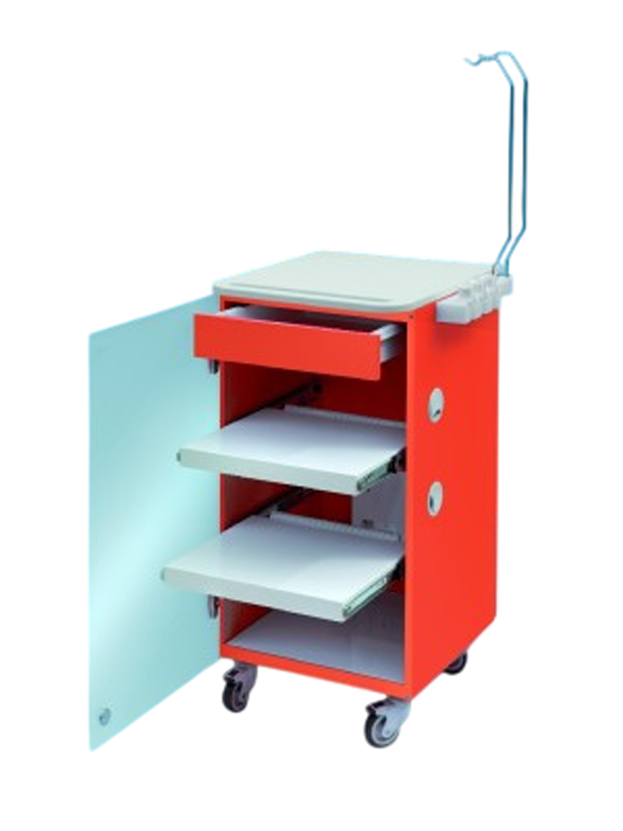 LC Implant Suite mit 2 ausziehbaren Fachböden und 1 Schublade (orange)